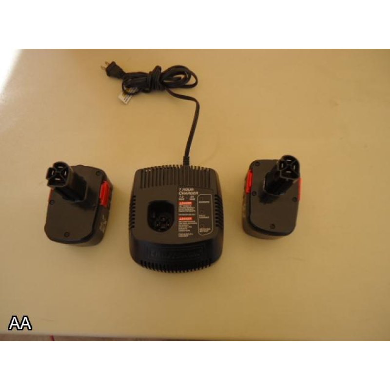 CRAFTSMAN CHARGER WITH (2) 14.4 V BATTERY