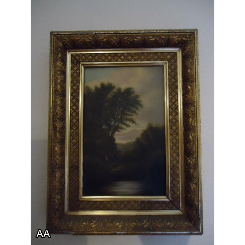 Oil painting on canvas framed