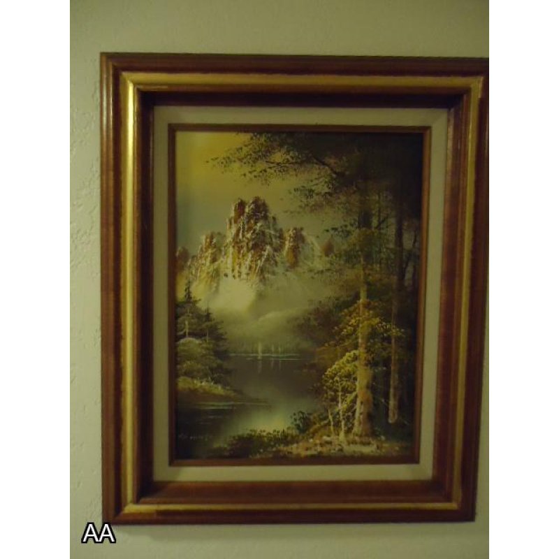 Oil painting on canvas framed
