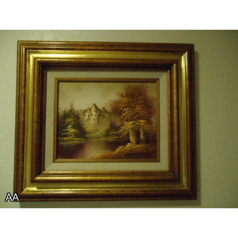 Oil painting on canvas framed