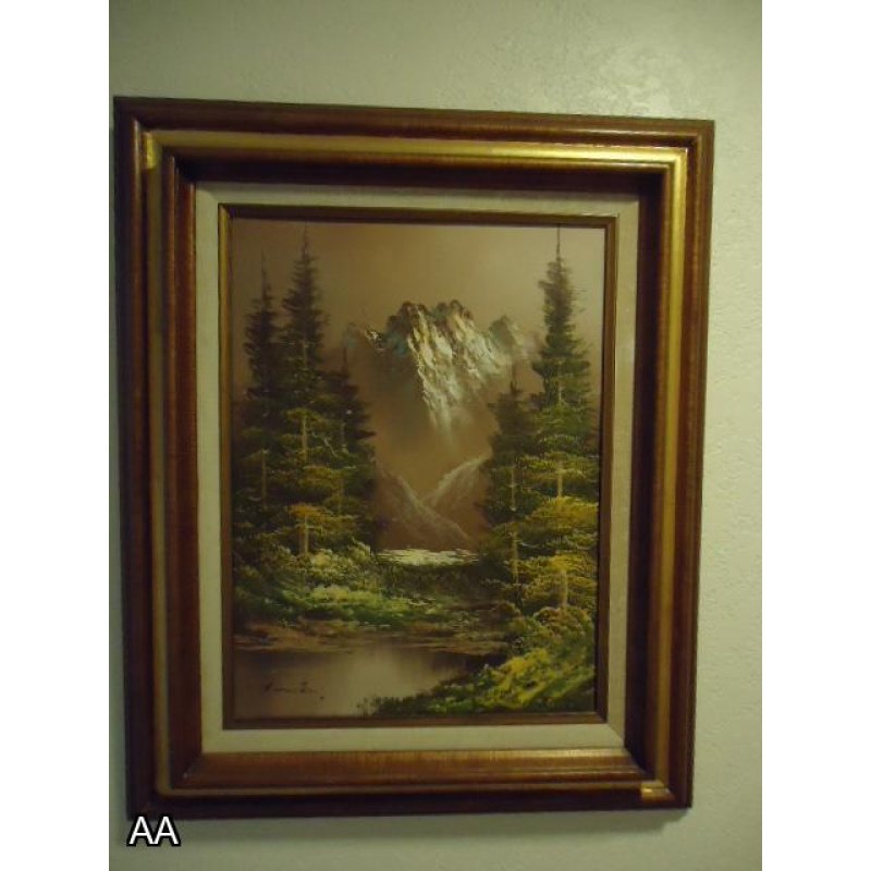 Oil painting on canvas framed