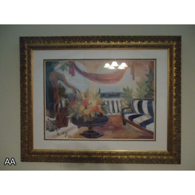 Oil painting on canvas framed