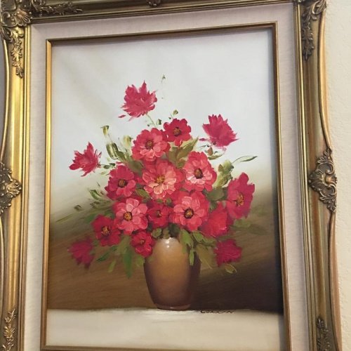 Oil painting on canvas framed